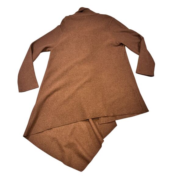 Garnet Hill Boiled Wool Asymmetrical Cut Coat Metal Clasp Brick Red Brown- Sz 16 - Picture 8 of 12
